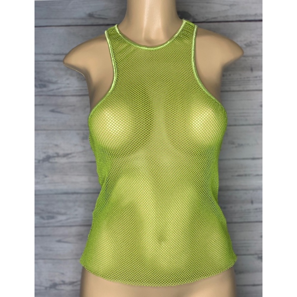 Neon Mesh Summer Tank Top Sz S